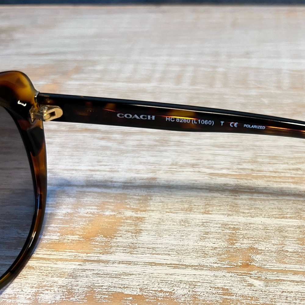 Coach Cat-Eye Polarized Sunglasses — Black/Tortoise - Picture 4 of 6